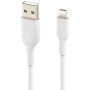 Кабель USB-A > Lightning заряджання/синхронізації Belkin 2м, 12Вт, PVC, білий