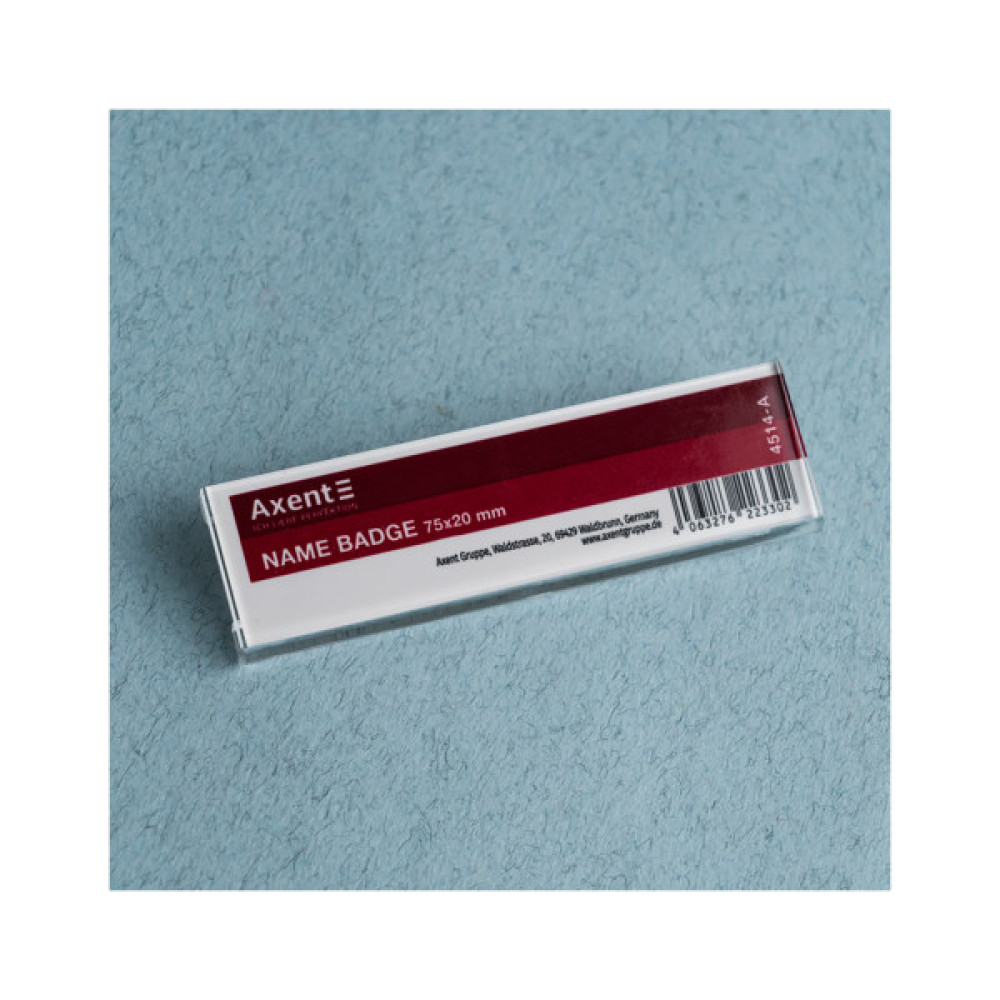 Бейдж Axent акриловий на магніті 4514 (75х20 мм) (4514-A)