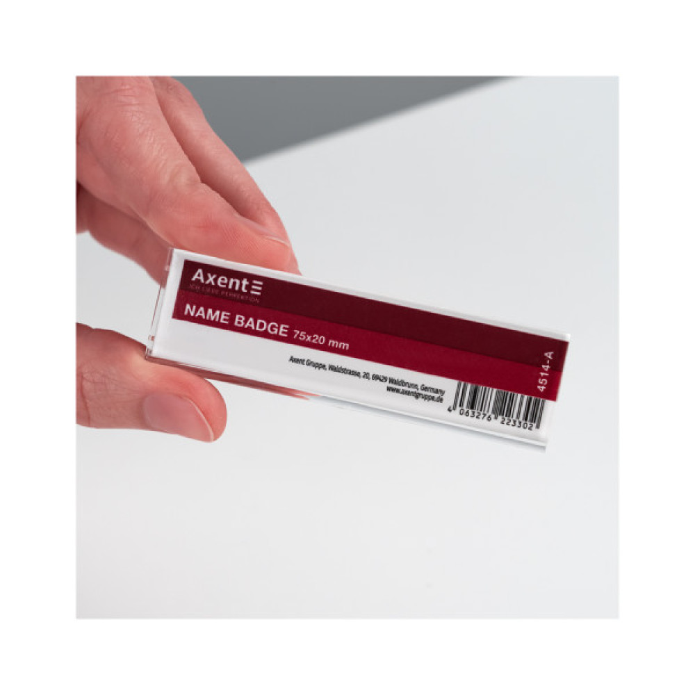 Бейдж Axent акриловий на магніті 4514 (75х20 мм) (4514-A)