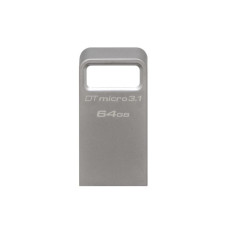 Накопичувач Kingston   64GB USB 3.2 Type-A Gen1 DT Micro R200MB/s Metal