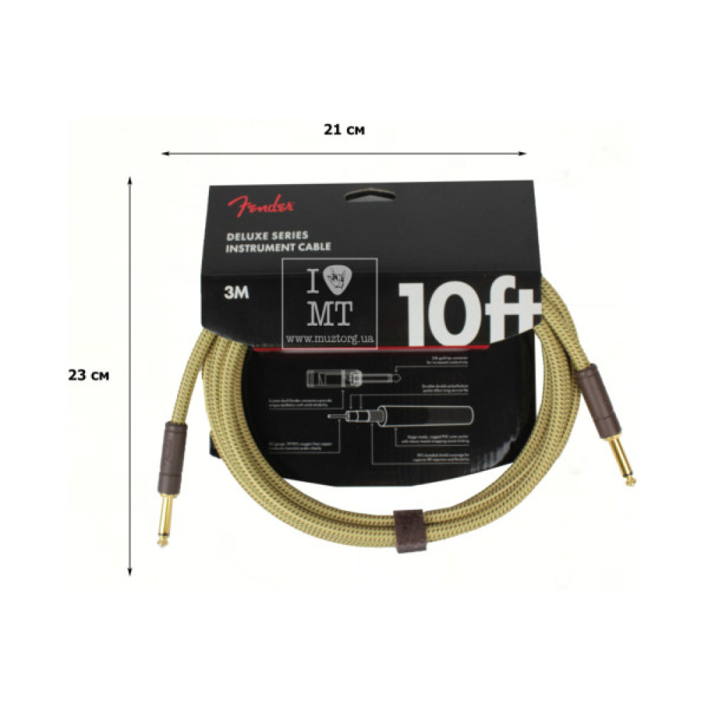 Інструментальний кабель Fender Cable Deluxe Series 10' Tweed (228463)