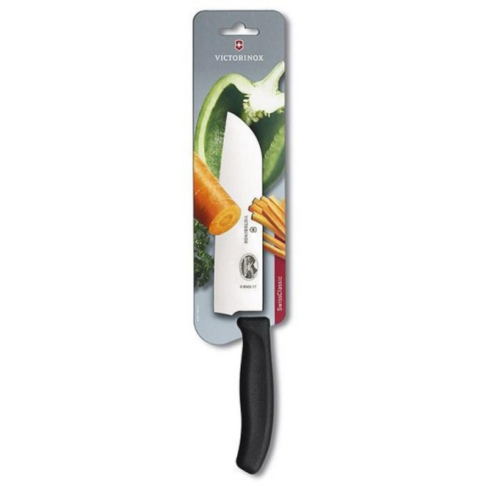 Кухонний ніж Victorinox SwissClassic сантоку 17 см, черный (6.8503.17B)