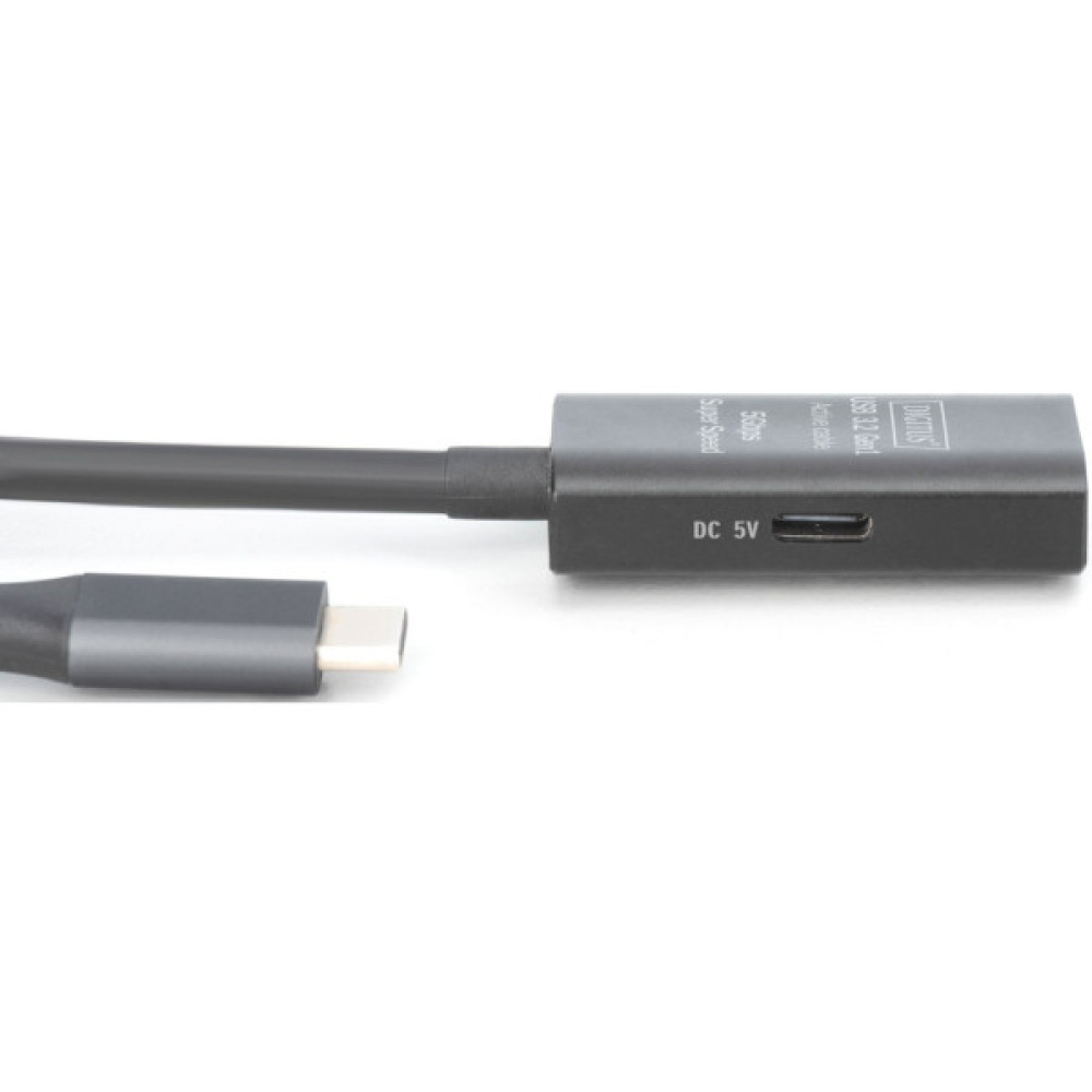 Дата кабель USB-С to USB-C 10.0m M/F USB3.2 Gen1 Active 5G Digitus (DA-73109)