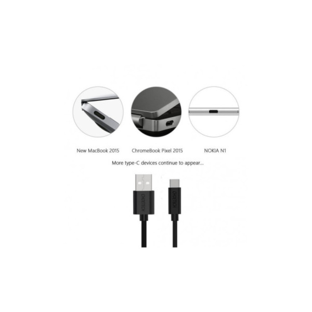 Дата кабель USB 2.0 AM to USB-C 1.0m Choetech (AC0002)