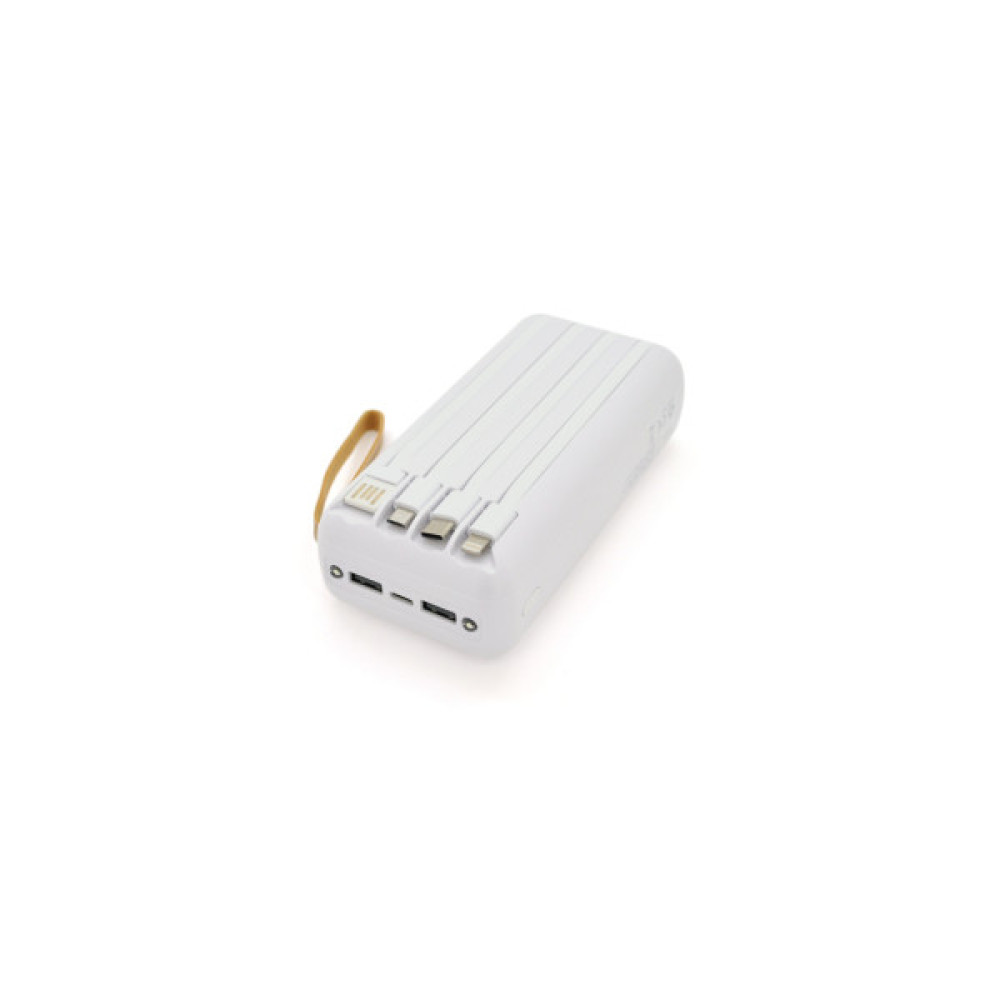 Батарея універсальна ACL 30000mAh, SOLAR, Type-C/Lighting/Micro/USB, White (PW-61)