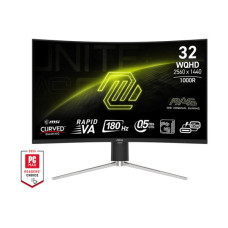 Монітор MSI 31.5" 325CQRF-QD-E2 2xHDMI, DP, USB-C, 2xUSB, VA, 2560x1440, 180Hz, 0.5ms, sRGB 141%, CURVED, AdaptiveSync, HAS