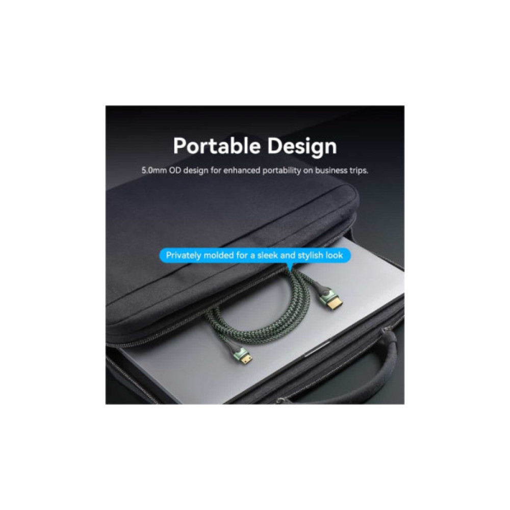 Кабель мультимедійний HDMI M to HDMI mini M 2.0m V2.1 8K 60Hz green VENTION (AGJGH)