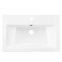 Раковина, умивальник ARDESTO Sati, штучний камінь, прямокут., з отвором для змішувача, з отвором для переливу, 695x450x158мм, накладний, білий