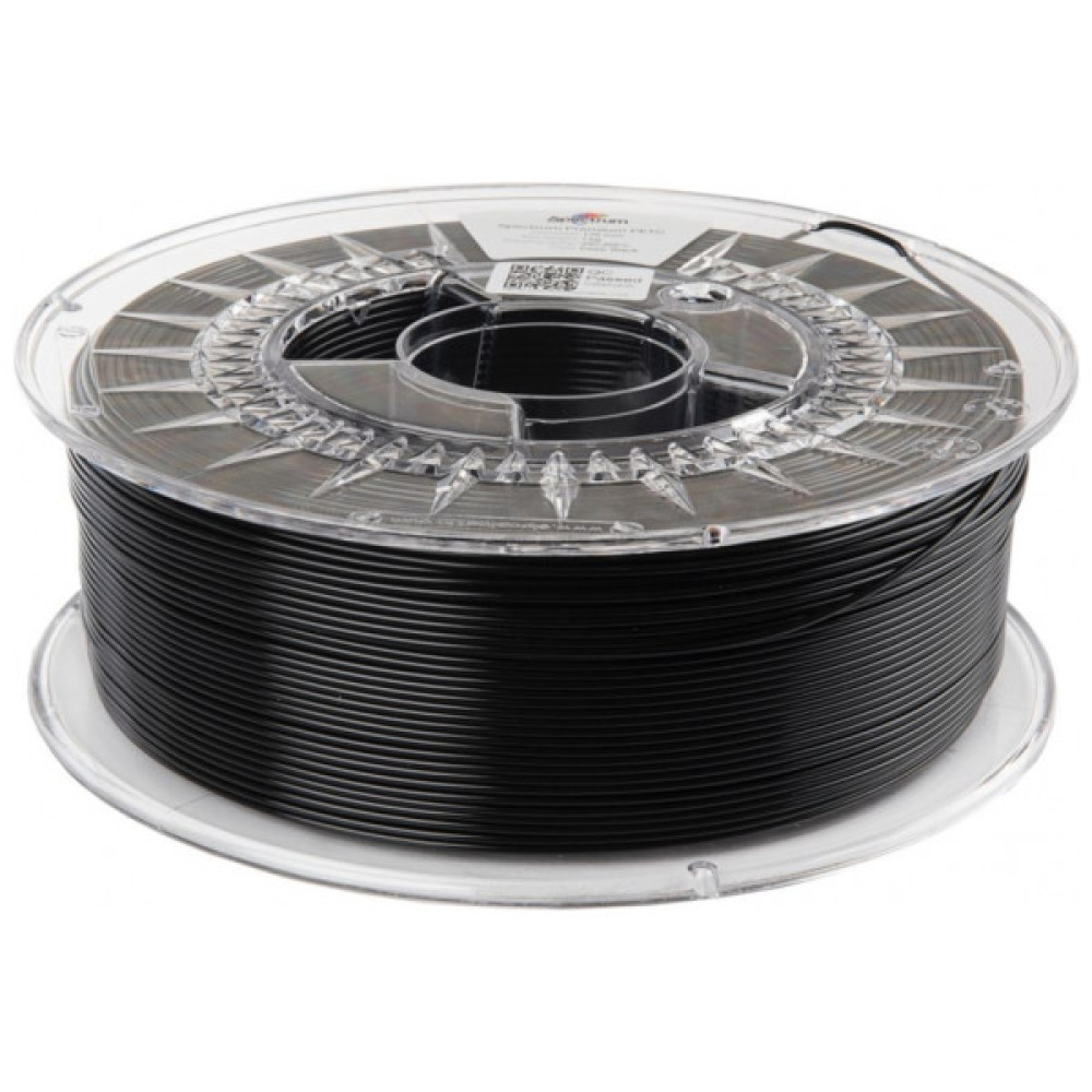 Пластик для 3D-принтера Spectrum PET-G Premium 1.75mm DEEP BLACK 1kg (RAL 9017) (80056)