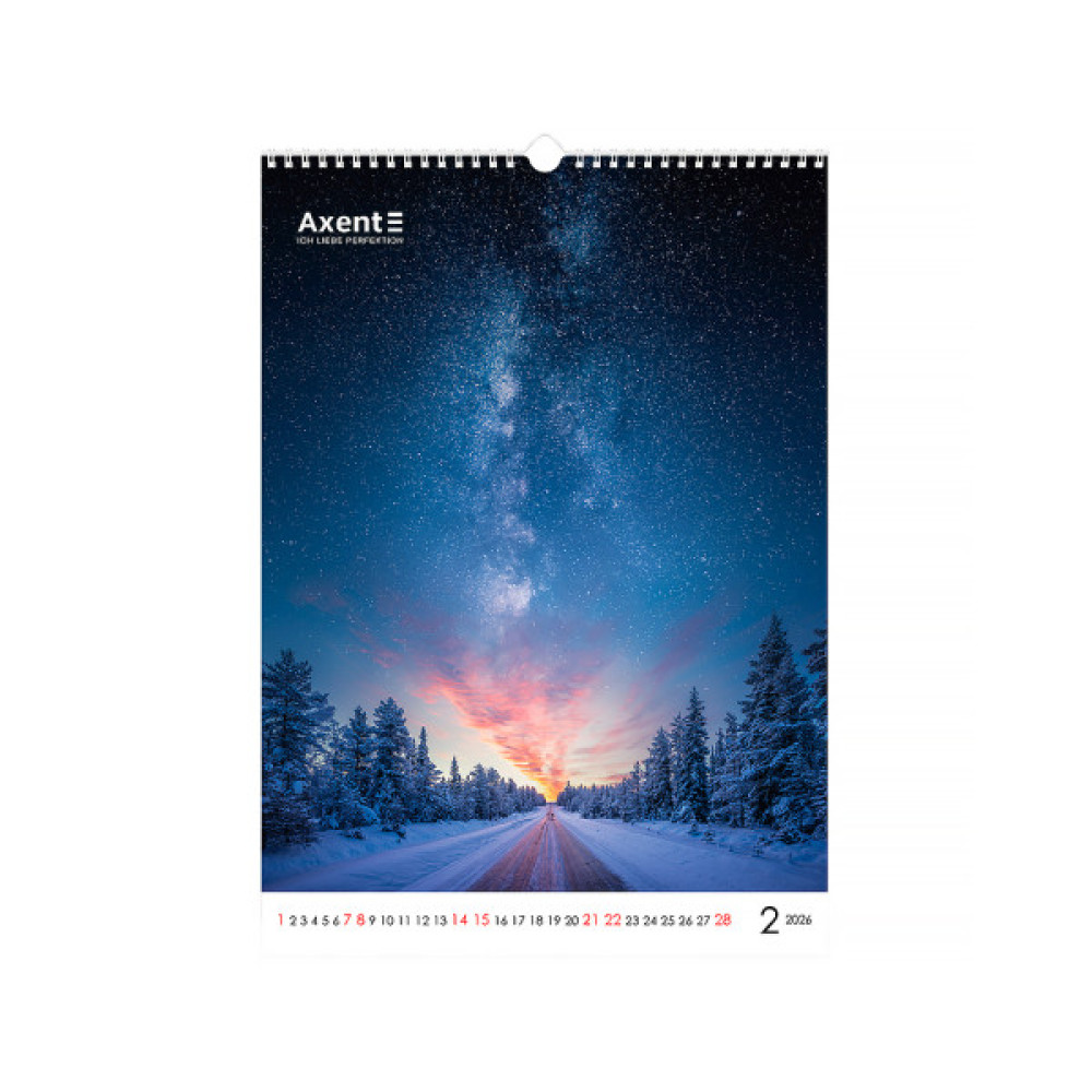 Календар Axent настінний А3 2026 р. Landscapes (8804-26-1-A)