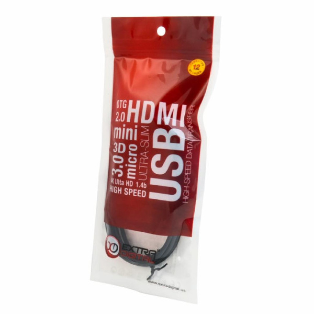 Дата кабель USB 2.0 AM to Micro 5P 1.5m long connector Extradigital (KBU1662)