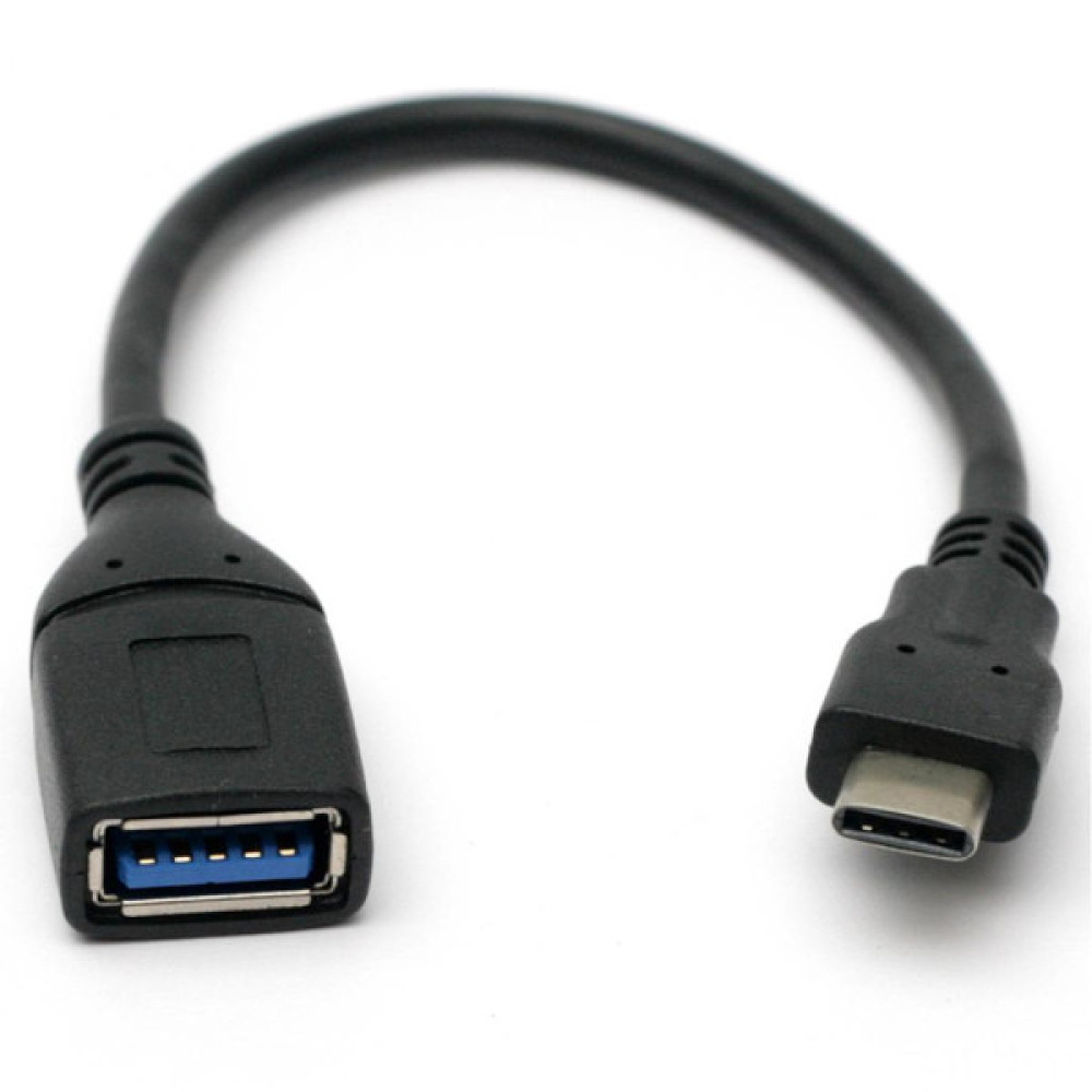 Дата кабель OTG USB 3.0 AF to USB-C 0.1m PowerPlant (KD00AS1257)