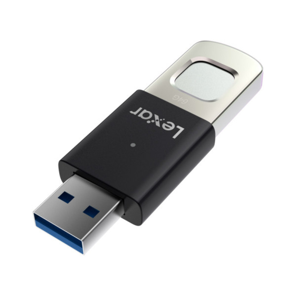 USB флеш накопичувач Lexar 64GB JumpDrive Fingerprint F35 Pro USB 3.2 (LJDF35P064G-RNBNG)