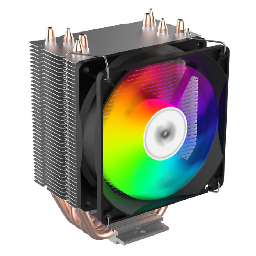 Процесорний кулер  2E GAMING Air Cool AC90D4-ARGB, LGA1851, 1700, 1200, 1366, 115x, AM5, AM4, AM3, AM3+, 4pin PWM, TDP 130W