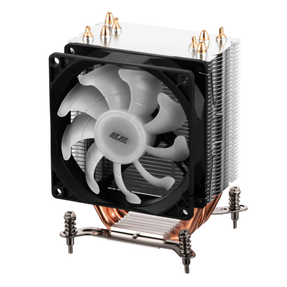 Процесорний кулер  2E GAMING Air Cool AC90D4-ARGB, LGA1851, 1700, 1200, 1366, 115x, AM5, AM4, AM3, AM3+, 4pin PWM, TDP 130W