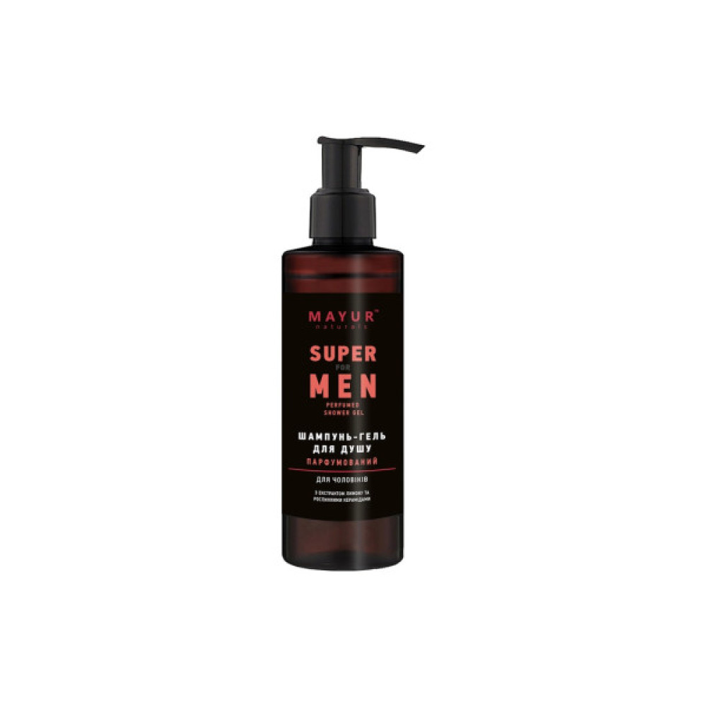 Гель для душу Mayur Super For Men 3 в 1 Парфумований для чоловіків 200 мл (4820230954975)