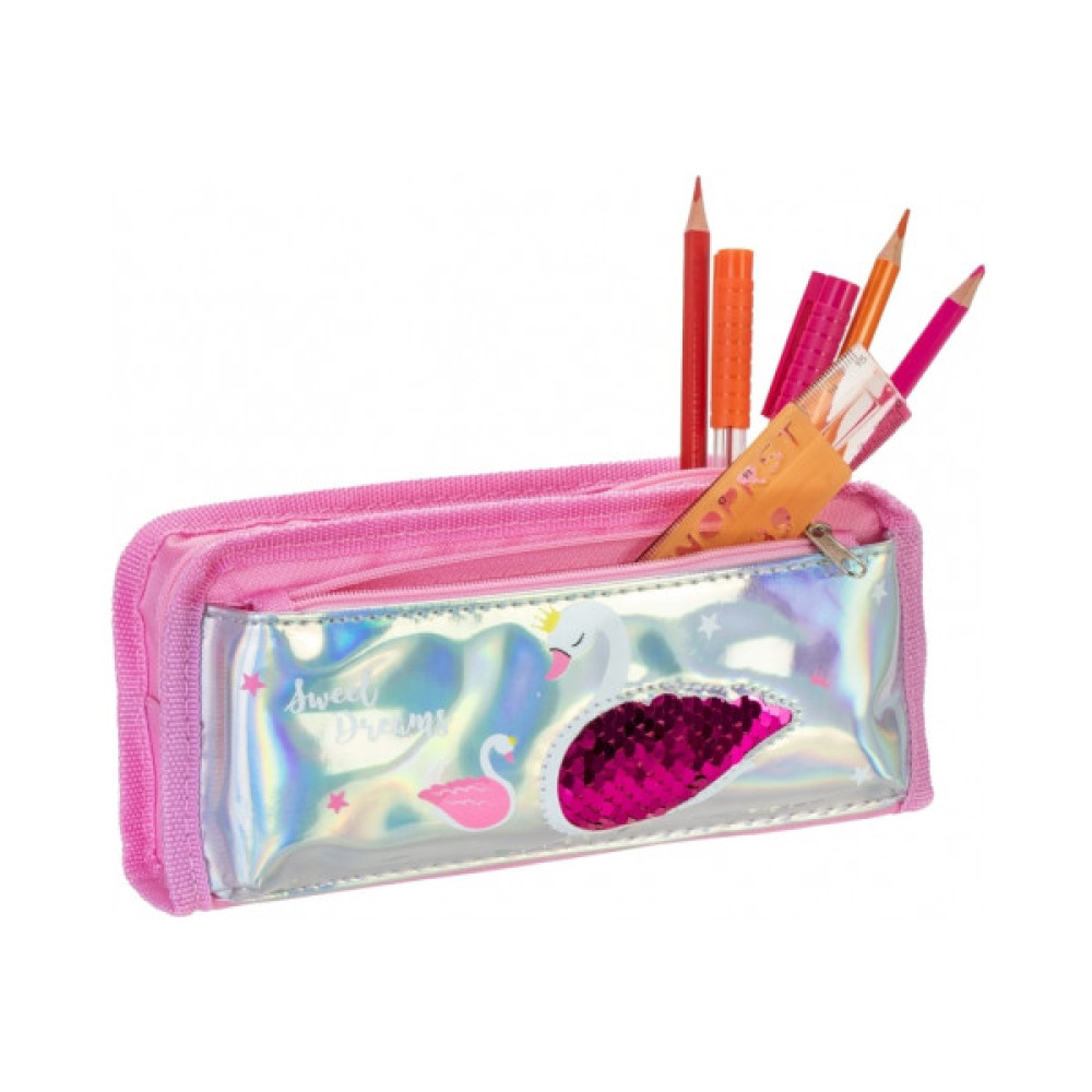 Пенал Cool For School голографічний з паєтками Sweet Dreams рожевий (CF86969)
