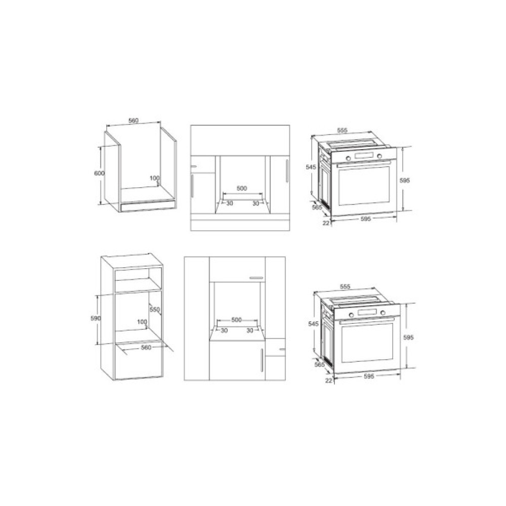 Духова шафа Pyramida PO 80 ME GBL
