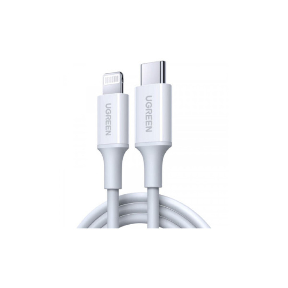 Дата кабель USB-C to Lightning 1.0m 3A US171 white Ugreen (10493)