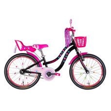 Велосипед Formula 20" Kid FLOWER PREMIUM BH рама-10" ST 2026 чорний з рожевим (OPS-FRK-20-242)