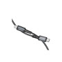 Дата кабель USB-C to USB-C 1.2m 3A nylon black Acefast (6974316280521)
