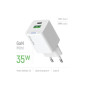 Зарядний пристрій ColorWay GaN Mini 35W PD Port PPS USB (Type-C PD + USB QC4.0) white (CW-CHS055PD-WT) Зарядний пристрій ColorWay GaN Mini 35W PD Port PPS USB (Type-C PD + USB QC4.0) white (CW-CHS055PD-WT)