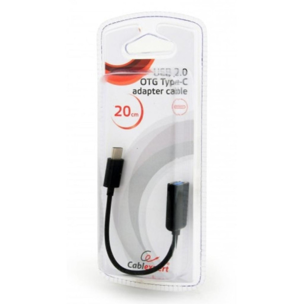Дата кабель OTG USB 2.0 AF to USB-C 0.2m Cablexpert (AB-OTG-CMAF2-01)