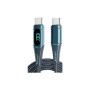 Дата кабель USB-C to USB-C 1.0m 100W Digital Display blue Essager (ES-XCTT1-YD03) Дата кабель USB-C to USB-C 1.0m 100W Digital Display blue Essager (ES-XCTT1-YD03)