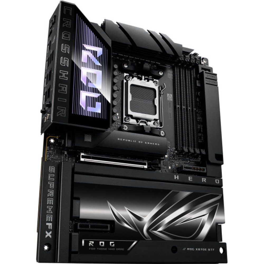 Материнcька плата ASUS ROG CROSSHAIR X870E HERO BTF sAM5 X870E 4xDDR5 M.2 HDMI Wi-Fi BT ATX приховане підключення роз'ємів