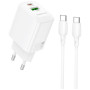 Зарядний пристрій BOROFONE BN29 Fuente 1xUSB-C PD30W + 1xUSB QC3.0 + cable USB-C to USB-C White (6941991120343) Зарядний пристрій BOROFONE BN29 Fuente 1xUSB-C PD30W + 1xUSB QC3.0 + cable USB-C to USB-C White (6941991120343)