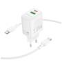 Зарядний пристрій BOROFONE BN29 Fuente 1xUSB-C PD30W + 1xUSB QC3.0 + cable USB-C to USB-C White (6941991120343) Зарядний пристрій BOROFONE BN29 Fuente 1xUSB-C PD30W + 1xUSB QC3.0 + cable USB-C to USB-C White (6941991120343)
