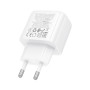 Зарядний пристрій HOCO CS55A 1xUSB-C PD30W + 1xUSB QC3.0 white (6942007631549)
