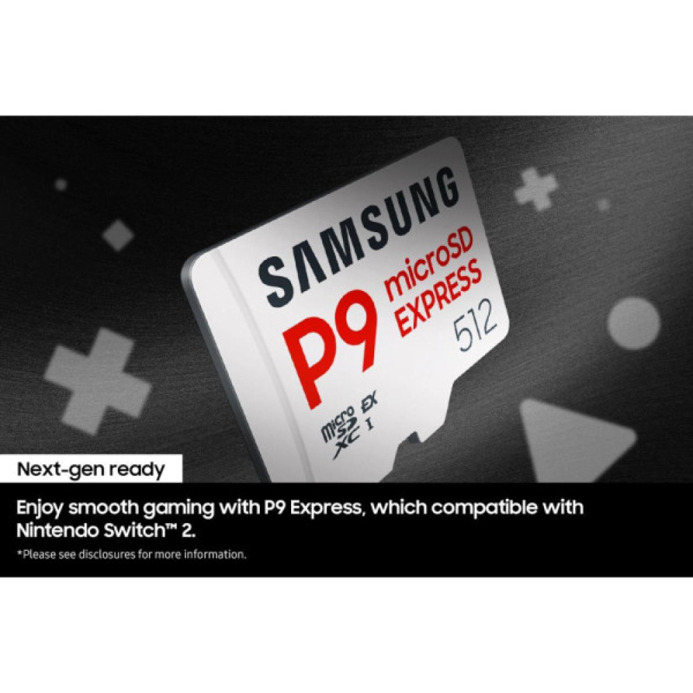 Карта пам'яті Samsung 512GB microSDXC class 10 UHS-I U3 V30 P9 Express (MB-MK512T/WW)