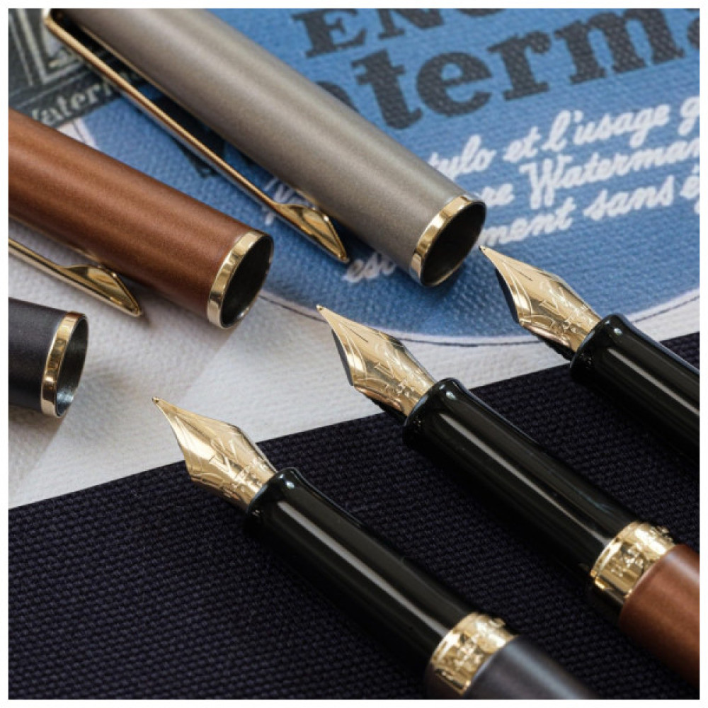 Ручка пір'яна Waterman HEMISPHERE Metallic Stone Grey GT  FP F (12 091)