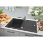 Мийка кухонна Grohe K400, граніт, прямокут., з крилом, 780x500x205мм, чаша - 1, врізна, чорний граніт Мийка кухонна Grohe K400, граніт, прямокут., з крилом, 780x500x205мм, чаша - 1, врізна, чорний граніт