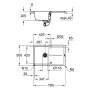 Мийка кухонна Grohe K400, граніт, прямокут., з крилом, 780x500x205мм, чаша - 1, врізна, чорний граніт Мийка кухонна Grohe K400, граніт, прямокут., з крилом, 780x500x205мм, чаша - 1, врізна, чорний граніт