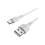Дата кабель USB 2.0 AM to USB-C 1.0m 2A PVC BX16 white BOROFONE (6957531099468)