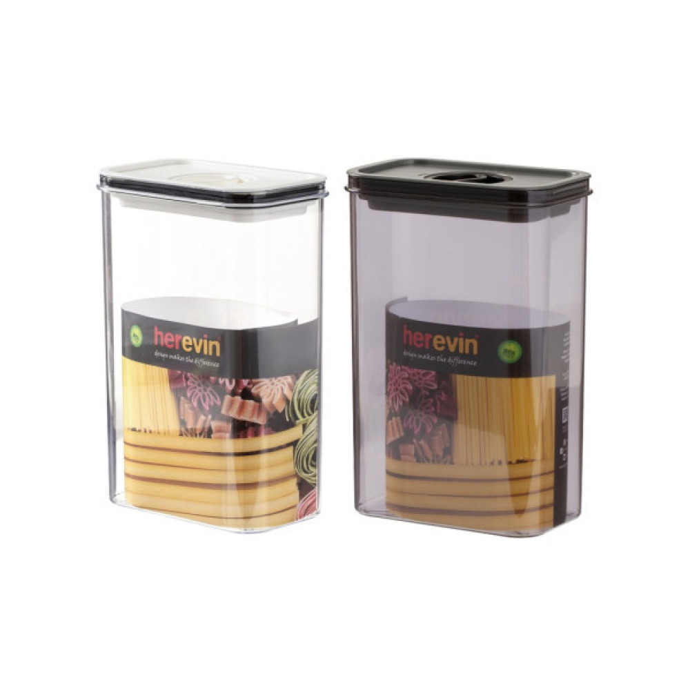 Харчовий контейнер Herevin Canister-Vacuum Lid-White-Black вакумна кришка 2.5 л (161189-000)