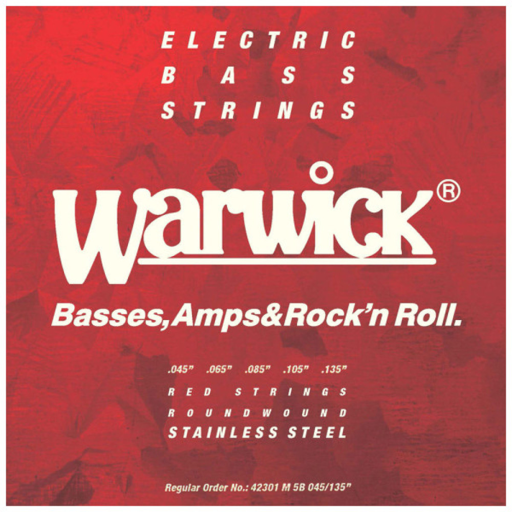 Струни для гітари Warwick Red Stainless Steel Medium 5-String (45-135) (42301 M 5B)