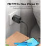 Зарядний пристрій Vention 1xUSB 20W (USB-С) PD black (FADB0-EU) Зарядний пристрій Vention 1xUSB 20W (USB-С) PD black (FADB0-EU)