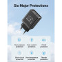 Зарядний пристрій Vention 1xUSB 20W (USB-С) PD black (FADB0-EU) Зарядний пристрій Vention 1xUSB 20W (USB-С) PD black (FADB0-EU)