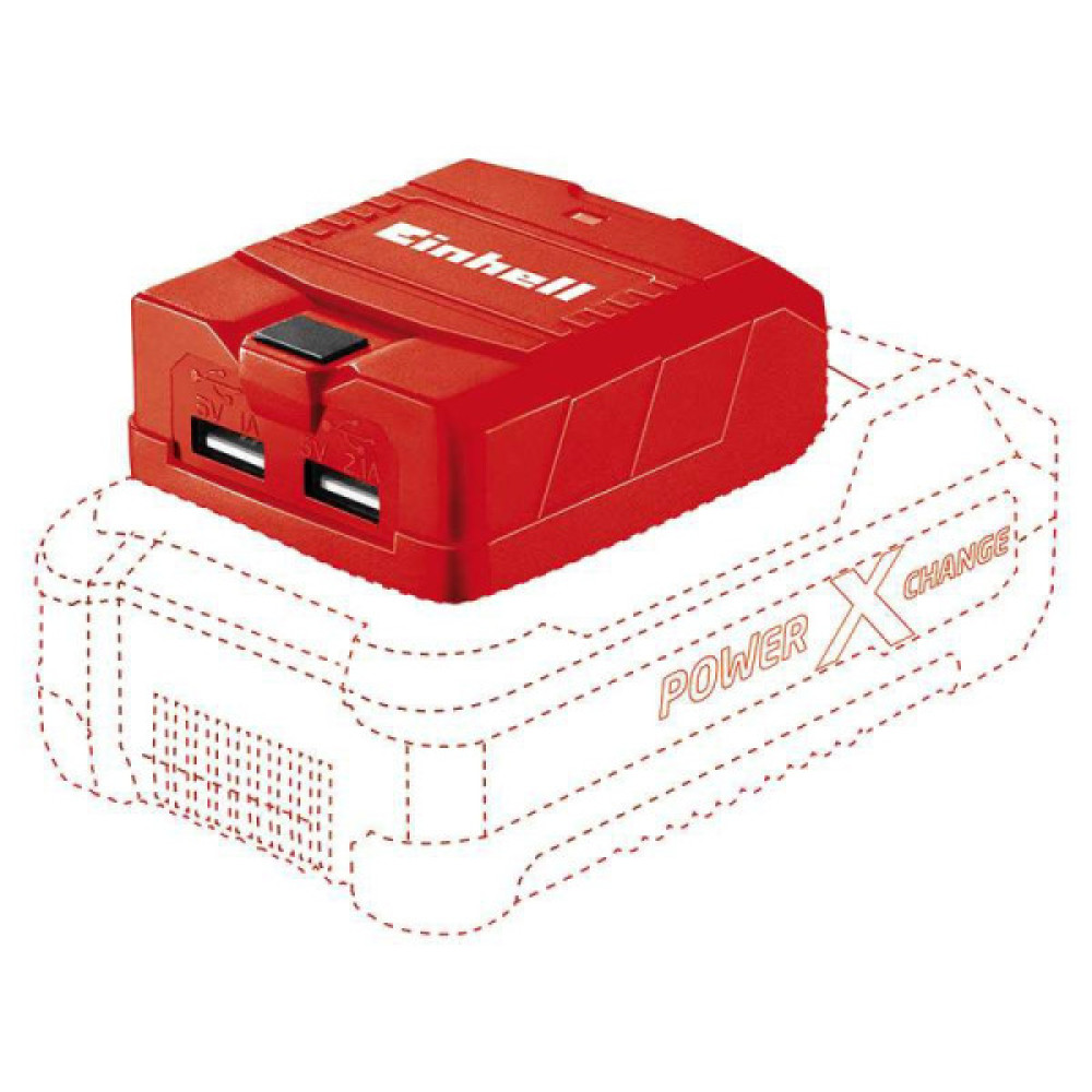 Зарядний пристрій Einhell TE-CP 18 Li USB PXC 18В1А/2.1А 2хUSB 0.06кг