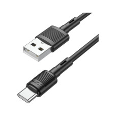 Дата кабель USB 2.0 AM to USB-C 1.0m 3A PVC X83 black HOCO (6931474770905)
