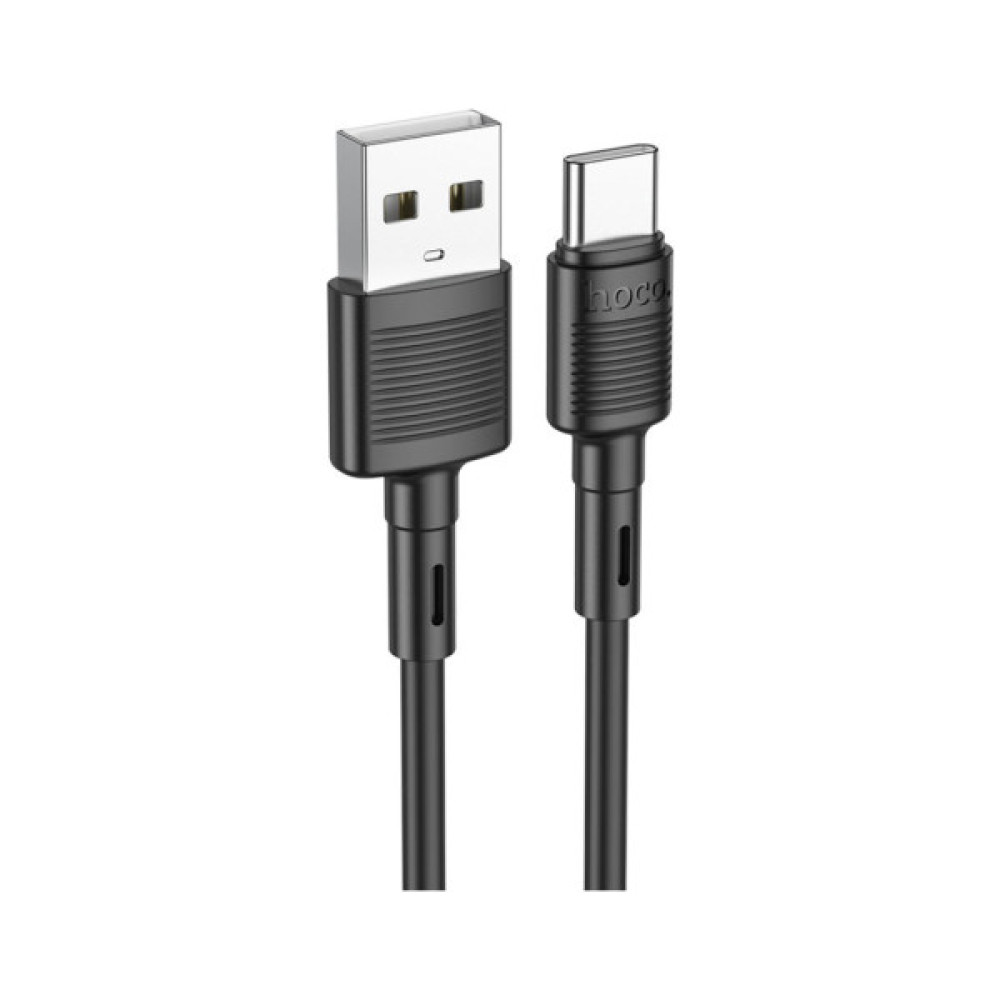 Дата кабель USB 2.0 AM to USB-C 1.0m 3A PVC X83 black HOCO (6931474770905)