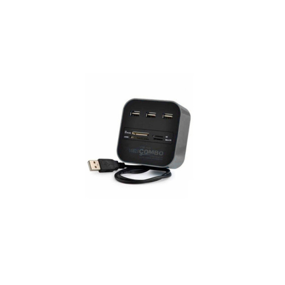 Концентратор Voltronic USB 2.0 to 3xUSB 2.0 + SD/MMC/TF/M2 black (CUB3-B)