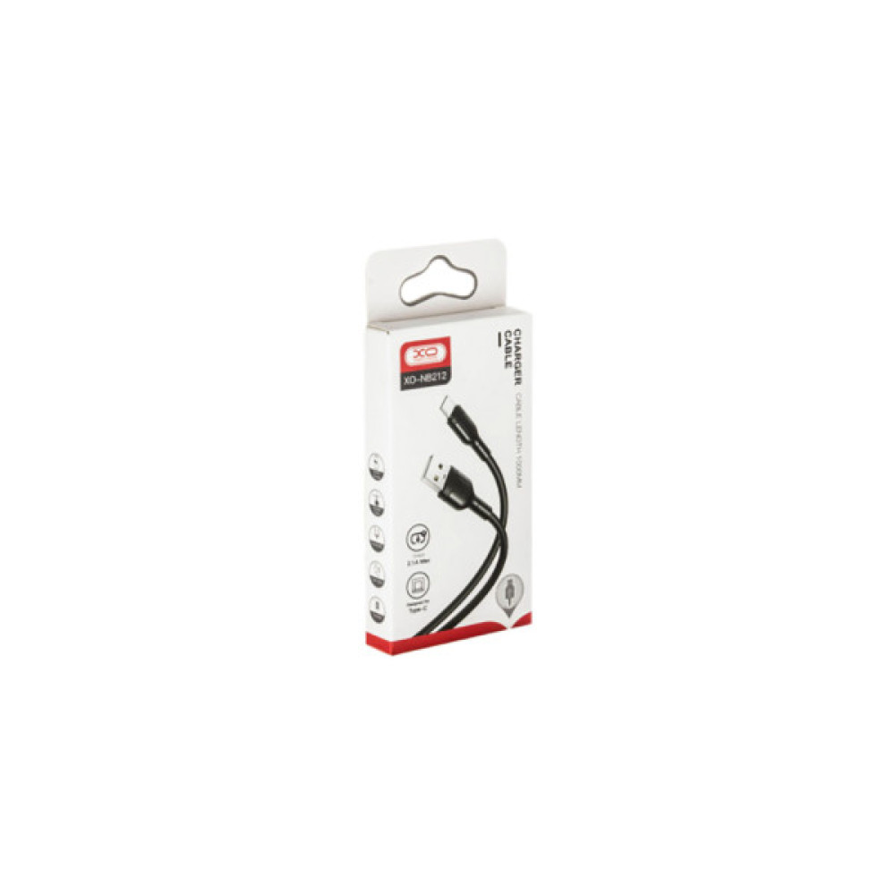 Дата кабель USB 2.0 AM to USB-C 1.0m 2.1A Black XO (XO-NB212c-BK)