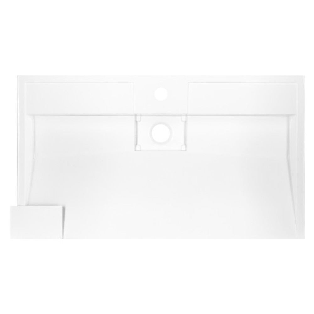 Раковина, умивальник ARDESTO Anna, штучний камінь, прямокут., з отвором для змішувача, без переливу, 800х455х110мм, накладний, білий