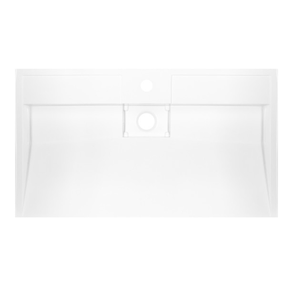 Раковина, умивальник ARDESTO Anna, штучний камінь, прямокут., з отвором для змішувача, без переливу, 800х455х110мм, накладний, білий