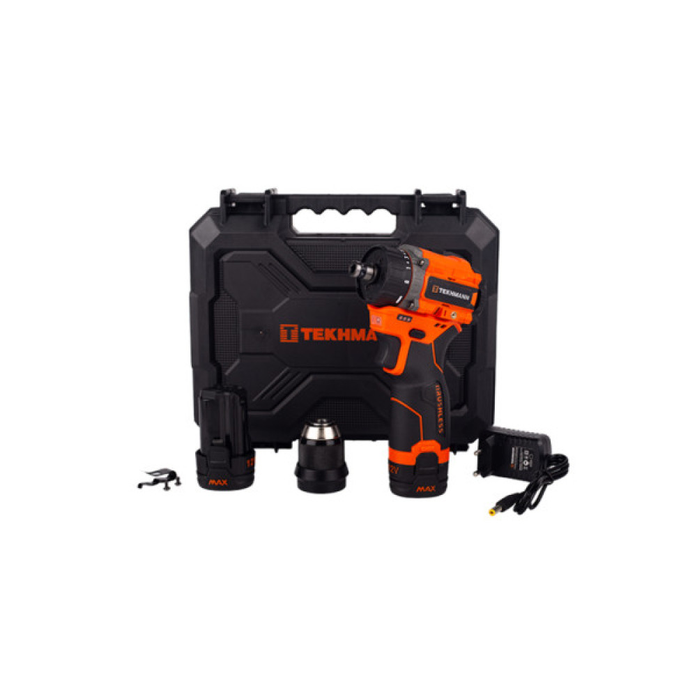 Шуруповерт Tekhmann TCD-12/2 DFR Li BL Li-Ion 12V, 2x2Ah, кейс (854938)