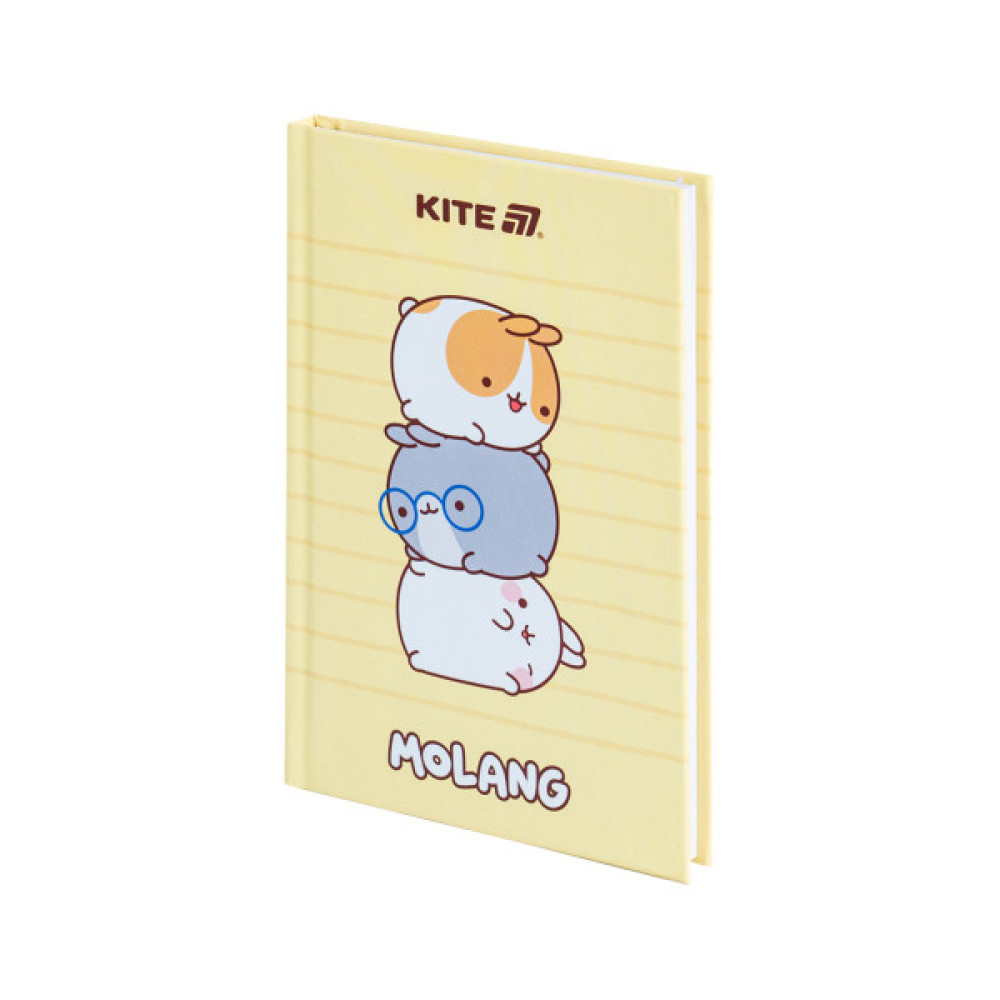 Блокнот Kite А6 Molang, тверда обкладинка, 80 аркушів, клітинка (ML25-199)
